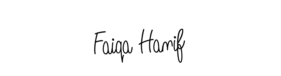 Use a signature maker to create a handwritten signature online. With this signature software, you can design (Angelique-Rose-font-FFP) your own signature for name Faiqa Hanif. Faiqa Hanif signature style 5 images and pictures png