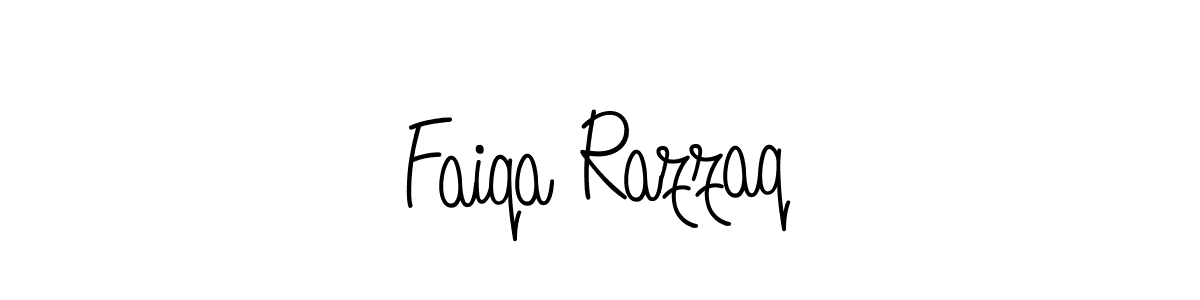The best way (Angelique-Rose-font-FFP) to make a short signature is to pick only two or three words in your name. The name Faiqa Razzaq include a total of six letters. For converting this name. Faiqa Razzaq signature style 5 images and pictures png