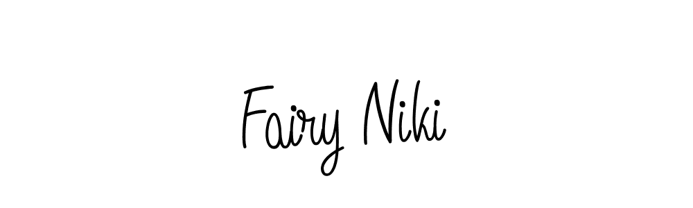 Use a signature maker to create a handwritten signature online. With this signature software, you can design (Angelique-Rose-font-FFP) your own signature for name Fairy Niki. Fairy Niki signature style 5 images and pictures png