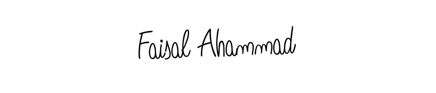 You should practise on your own different ways (Angelique-Rose-font-FFP) to write your name (Faisal Ahammad) in signature. don't let someone else do it for you. Faisal Ahammad signature style 5 images and pictures png