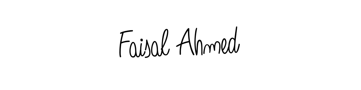 Make a beautiful signature design for name Faisal Ahmed. With this signature (Angelique-Rose-font-FFP) style, you can create a handwritten signature for free. Faisal Ahmed signature style 5 images and pictures png