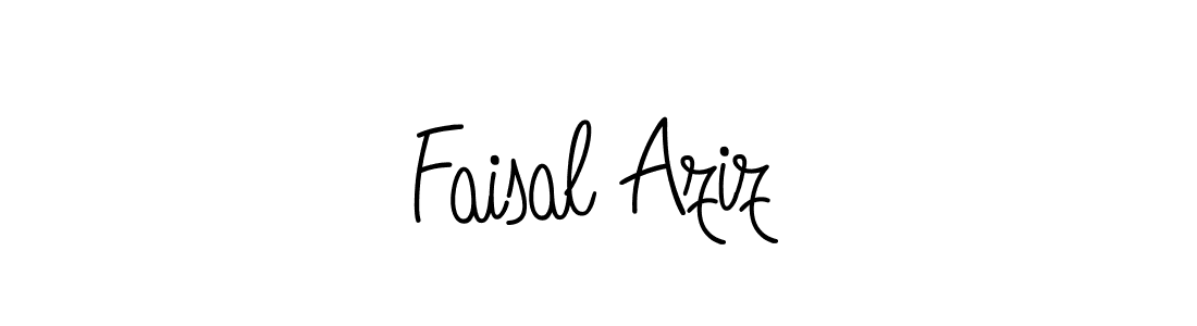 Make a beautiful signature design for name Faisal Aziz. With this signature (Angelique-Rose-font-FFP) style, you can create a handwritten signature for free. Faisal Aziz signature style 5 images and pictures png