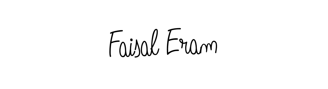 The best way (Angelique-Rose-font-FFP) to make a short signature is to pick only two or three words in your name. The name Faisal Eram include a total of six letters. For converting this name. Faisal Eram signature style 5 images and pictures png