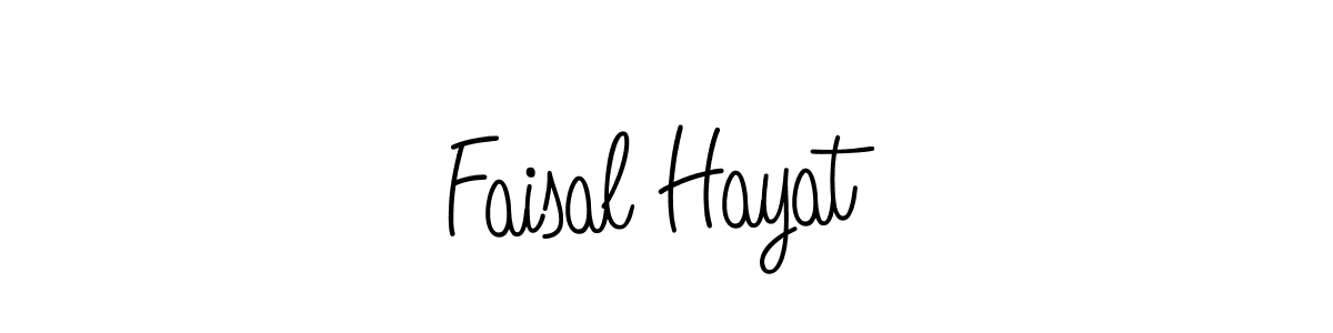 Make a beautiful signature design for name Faisal Hayat. With this signature (Angelique-Rose-font-FFP) style, you can create a handwritten signature for free. Faisal Hayat signature style 5 images and pictures png