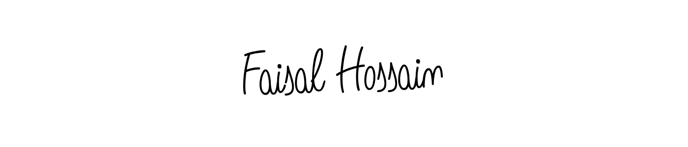 You should practise on your own different ways (Angelique-Rose-font-FFP) to write your name (Faisal Hossain) in signature. don't let someone else do it for you. Faisal Hossain signature style 5 images and pictures png