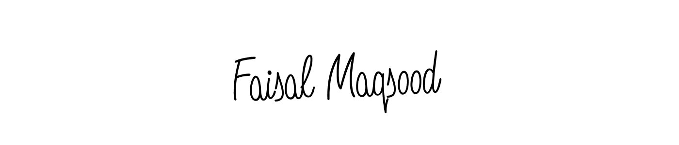 Faisal Maqsood stylish signature style. Best Handwritten Sign (Angelique-Rose-font-FFP) for my name. Handwritten Signature Collection Ideas for my name Faisal Maqsood. Faisal Maqsood signature style 5 images and pictures png
