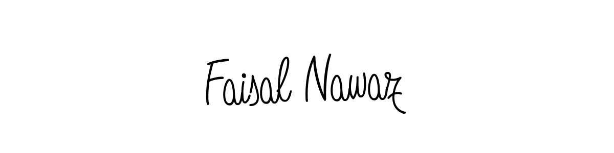 Use a signature maker to create a handwritten signature online. With this signature software, you can design (Angelique-Rose-font-FFP) your own signature for name Faisal Nawaz. Faisal Nawaz signature style 5 images and pictures png