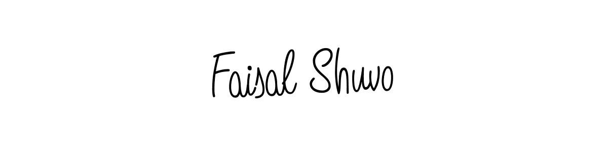 Faisal Shuvo stylish signature style. Best Handwritten Sign (Angelique-Rose-font-FFP) for my name. Handwritten Signature Collection Ideas for my name Faisal Shuvo. Faisal Shuvo signature style 5 images and pictures png