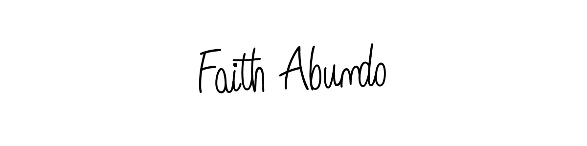 Faith Abundo stylish signature style. Best Handwritten Sign (Angelique-Rose-font-FFP) for my name. Handwritten Signature Collection Ideas for my name Faith Abundo. Faith Abundo signature style 5 images and pictures png