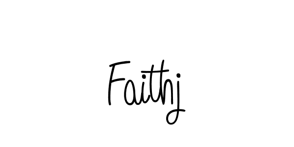 The best way (Angelique-Rose-font-FFP) to make a short signature is to pick only two or three words in your name. The name Faithj include a total of six letters. For converting this name. Faithj signature style 5 images and pictures png