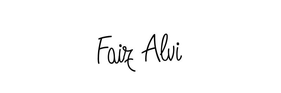 The best way (Angelique-Rose-font-FFP) to make a short signature is to pick only two or three words in your name. The name Faiz Alvi include a total of six letters. For converting this name. Faiz Alvi signature style 5 images and pictures png