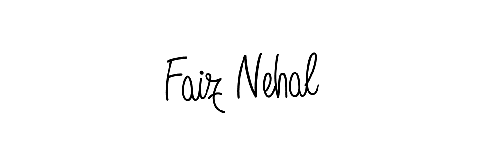 You should practise on your own different ways (Angelique-Rose-font-FFP) to write your name (Faiz Nehal) in signature. don't let someone else do it for you. Faiz Nehal signature style 5 images and pictures png