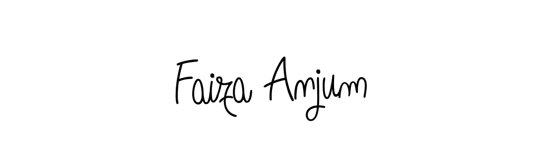 You should practise on your own different ways (Angelique-Rose-font-FFP) to write your name (Faiza Anjum) in signature. don't let someone else do it for you. Faiza Anjum signature style 5 images and pictures png