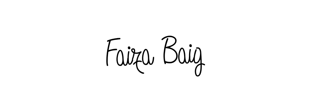 Design your own signature with our free online signature maker. With this signature software, you can create a handwritten (Angelique-Rose-font-FFP) signature for name Faiza Baig. Faiza Baig signature style 5 images and pictures png