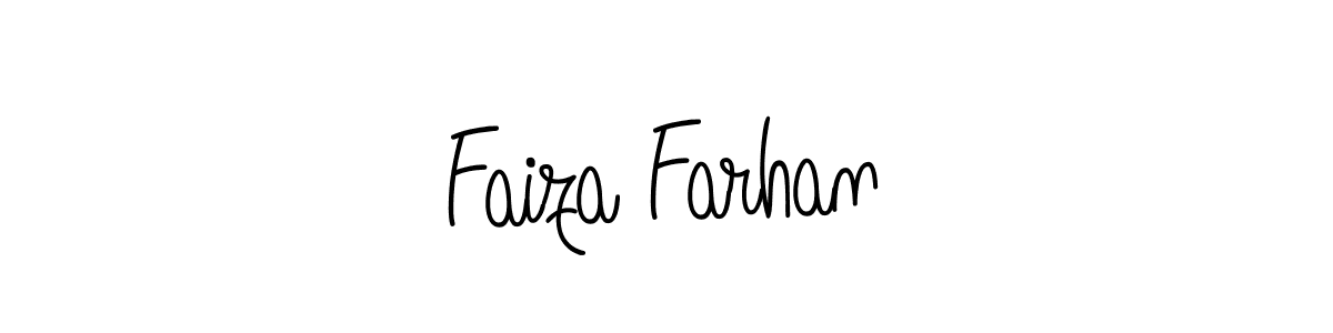 How to make Faiza Farhan name signature. Use Angelique-Rose-font-FFP style for creating short signs online. This is the latest handwritten sign. Faiza Farhan signature style 5 images and pictures png