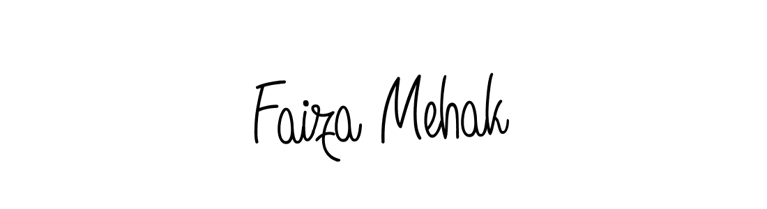 Use a signature maker to create a handwritten signature online. With this signature software, you can design (Angelique-Rose-font-FFP) your own signature for name Faiza Mehak. Faiza Mehak signature style 5 images and pictures png