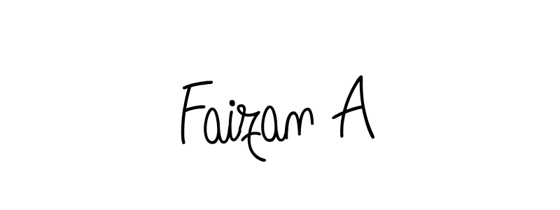 Design your own signature with our free online signature maker. With this signature software, you can create a handwritten (Angelique-Rose-font-FFP) signature for name Faizan A. Faizan A signature style 5 images and pictures png