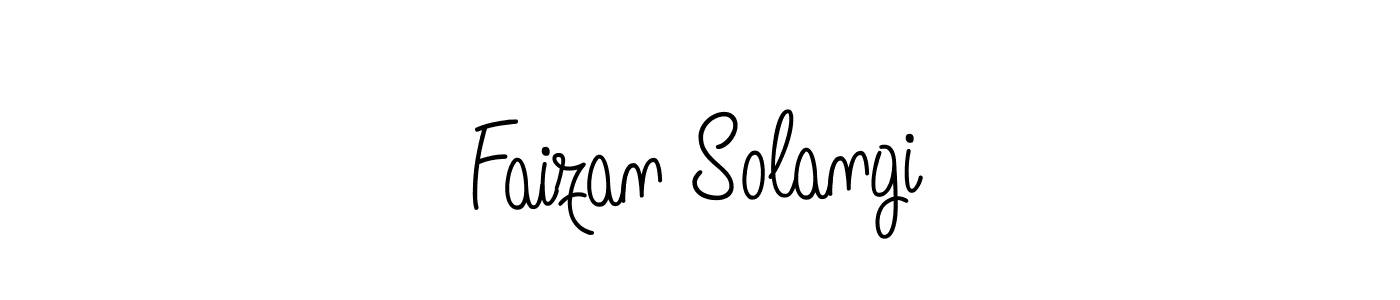 Make a beautiful signature design for name Faizan Solangi. With this signature (Angelique-Rose-font-FFP) style, you can create a handwritten signature for free. Faizan Solangi signature style 5 images and pictures png