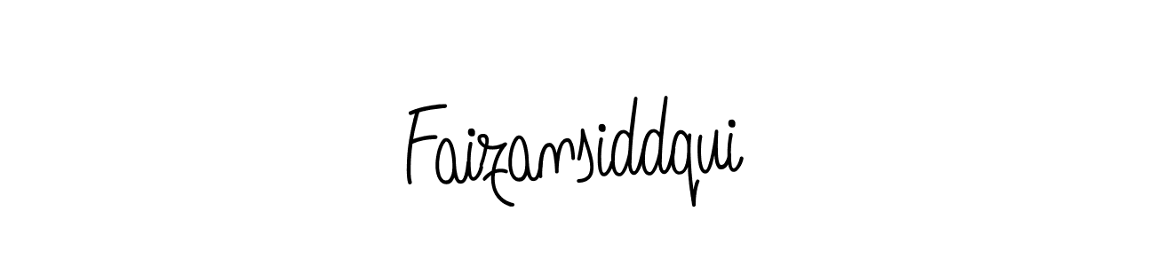 Use a signature maker to create a handwritten signature online. With this signature software, you can design (Angelique-Rose-font-FFP) your own signature for name Faizansiddqui. Faizansiddqui signature style 5 images and pictures png