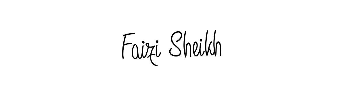 Make a beautiful signature design for name Faizi Sheikh. With this signature (Angelique-Rose-font-FFP) style, you can create a handwritten signature for free. Faizi Sheikh signature style 5 images and pictures png