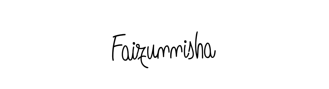 Create a beautiful signature design for name Faizunnisha. With this signature (Angelique-Rose-font-FFP) fonts, you can make a handwritten signature for free. Faizunnisha signature style 5 images and pictures png