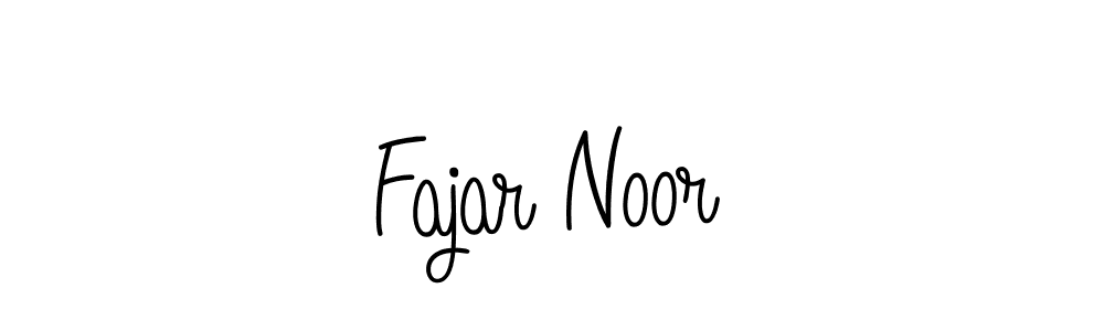 You should practise on your own different ways (Angelique-Rose-font-FFP) to write your name (Fajar Noor) in signature. don't let someone else do it for you. Fajar Noor signature style 5 images and pictures png