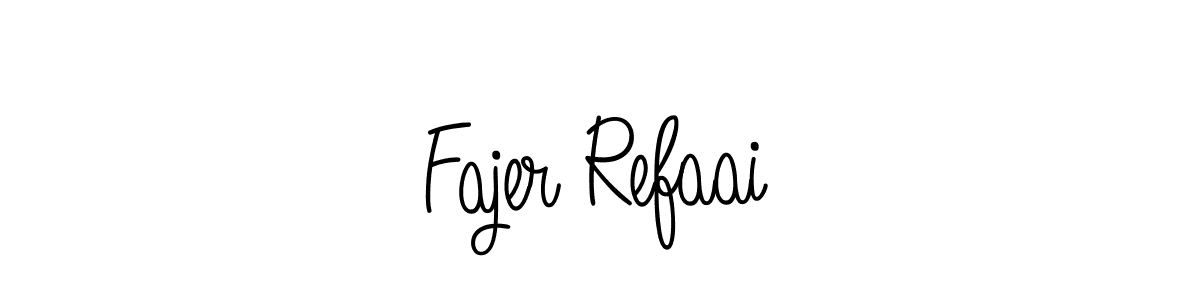 How to make Fajer Refaai name signature. Use Angelique-Rose-font-FFP style for creating short signs online. This is the latest handwritten sign. Fajer Refaai signature style 5 images and pictures png