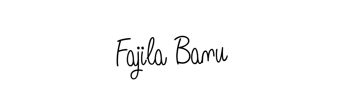 Use a signature maker to create a handwritten signature online. With this signature software, you can design (Angelique-Rose-font-FFP) your own signature for name Fajila Banu. Fajila Banu signature style 5 images and pictures png