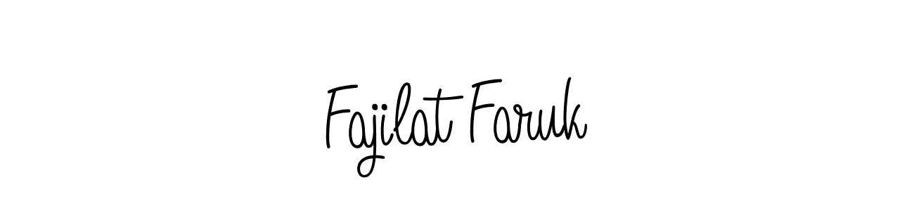Make a beautiful signature design for name Fajilat Faruk. With this signature (Angelique-Rose-font-FFP) style, you can create a handwritten signature for free. Fajilat Faruk signature style 5 images and pictures png