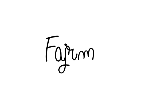 You should practise on your own different ways (Angelique-Rose-font-FFP) to write your name (Fajrm) in signature. don't let someone else do it for you. Fajrm signature style 5 images and pictures png