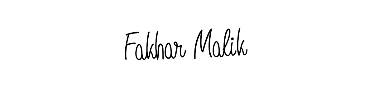 Use a signature maker to create a handwritten signature online. With this signature software, you can design (Angelique-Rose-font-FFP) your own signature for name Fakhar Malik. Fakhar Malik signature style 5 images and pictures png