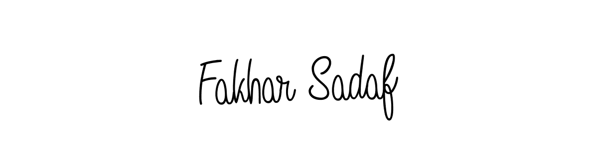 Use a signature maker to create a handwritten signature online. With this signature software, you can design (Angelique-Rose-font-FFP) your own signature for name Fakhar Sadaf. Fakhar Sadaf signature style 5 images and pictures png
