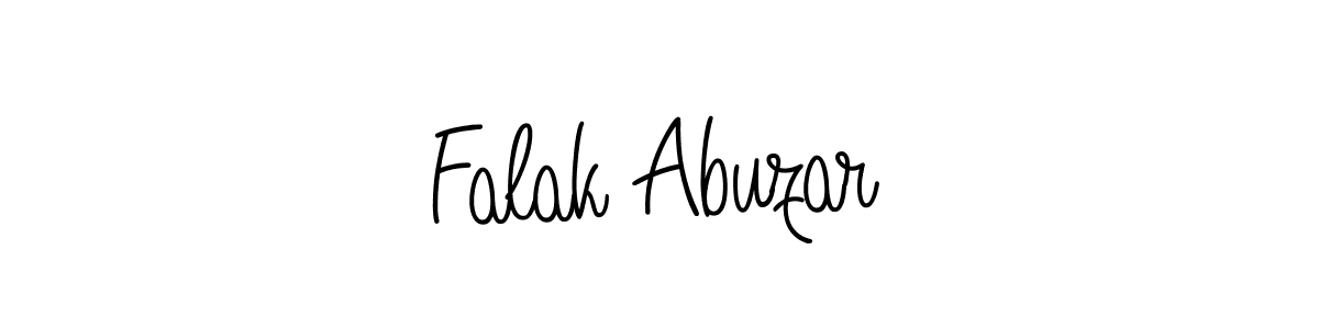 Make a beautiful signature design for name Falak Abuzar. With this signature (Angelique-Rose-font-FFP) style, you can create a handwritten signature for free. Falak Abuzar signature style 5 images and pictures png