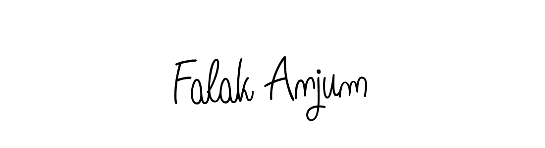Use a signature maker to create a handwritten signature online. With this signature software, you can design (Angelique-Rose-font-FFP) your own signature for name Falak Anjum. Falak Anjum signature style 5 images and pictures png