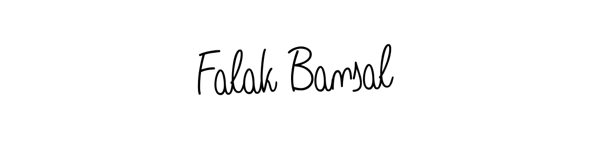 Also we have Falak Bansal name is the best signature style. Create professional handwritten signature collection using Angelique-Rose-font-FFP autograph style. Falak Bansal signature style 5 images and pictures png