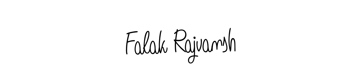 The best way (Angelique-Rose-font-FFP) to make a short signature is to pick only two or three words in your name. The name Falak Rajvansh include a total of six letters. For converting this name. Falak Rajvansh signature style 5 images and pictures png