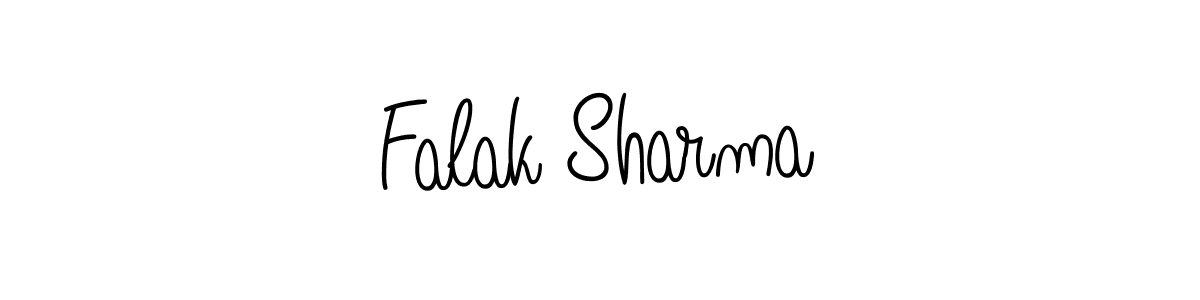 Make a beautiful signature design for name Falak Sharma. With this signature (Angelique-Rose-font-FFP) style, you can create a handwritten signature for free. Falak Sharma signature style 5 images and pictures png