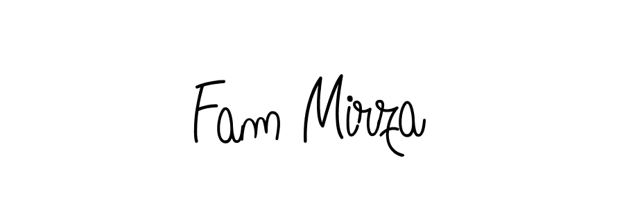 Make a beautiful signature design for name Fam Mirza. With this signature (Angelique-Rose-font-FFP) style, you can create a handwritten signature for free. Fam Mirza signature style 5 images and pictures png