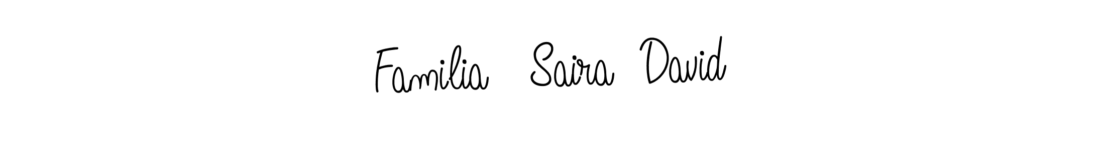 Design your own signature with our free online signature maker. With this signature software, you can create a handwritten (Angelique-Rose-font-FFP) signature for name Familia   Saira  David. Familia   Saira  David signature style 5 images and pictures png
