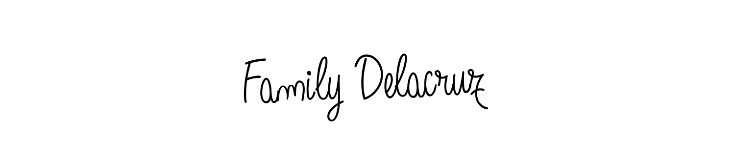 Family Delacruz stylish signature style. Best Handwritten Sign (Angelique-Rose-font-FFP) for my name. Handwritten Signature Collection Ideas for my name Family Delacruz. Family Delacruz signature style 5 images and pictures png