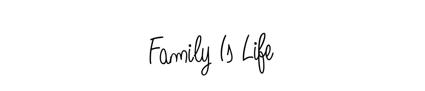 This is the best signature style for the Family Is Life name. Also you like these signature font (Angelique-Rose-font-FFP). Mix name signature. Family Is Life signature style 5 images and pictures png