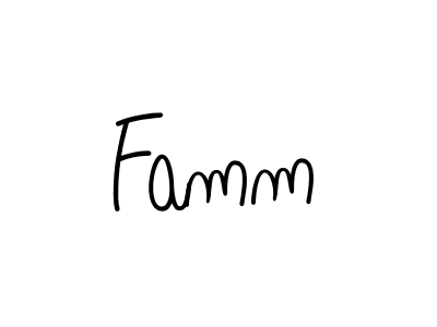 How to make Famm name signature. Use Angelique-Rose-font-FFP style for creating short signs online. This is the latest handwritten sign. Famm signature style 5 images and pictures png