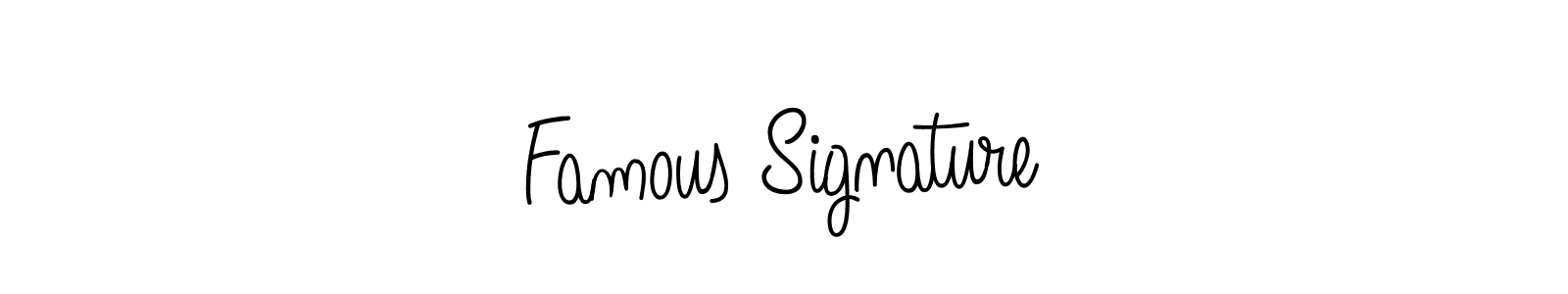 Design your own signature with our free online signature maker. With this signature software, you can create a handwritten (Angelique-Rose-font-FFP) signature for name Famous Signature. Famous Signature signature style 5 images and pictures png