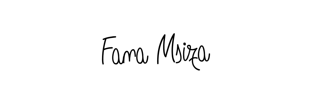 Fana Msiza stylish signature style. Best Handwritten Sign (Angelique-Rose-font-FFP) for my name. Handwritten Signature Collection Ideas for my name Fana Msiza. Fana Msiza signature style 5 images and pictures png