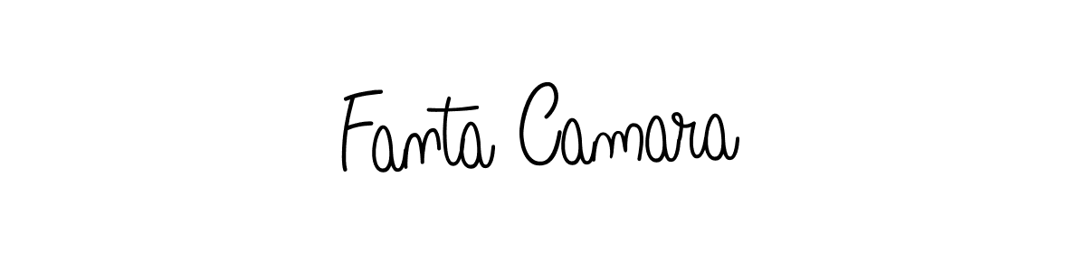 You should practise on your own different ways (Angelique-Rose-font-FFP) to write your name (Fanta Camara) in signature. don't let someone else do it for you. Fanta Camara signature style 5 images and pictures png