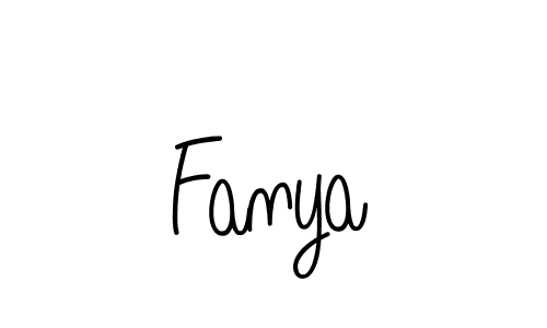 Use a signature maker to create a handwritten signature online. With this signature software, you can design (Angelique-Rose-font-FFP) your own signature for name Fanya. Fanya signature style 5 images and pictures png