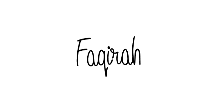 Create a beautiful signature design for name Faqirah. With this signature (Angelique-Rose-font-FFP) fonts, you can make a handwritten signature for free. Faqirah signature style 5 images and pictures png