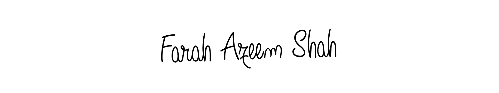 if you are searching for the best signature style for your name Farah Azeem Shah. so please give up your signature search. here we have designed multiple signature styles  using Angelique-Rose-font-FFP. Farah Azeem Shah signature style 5 images and pictures png