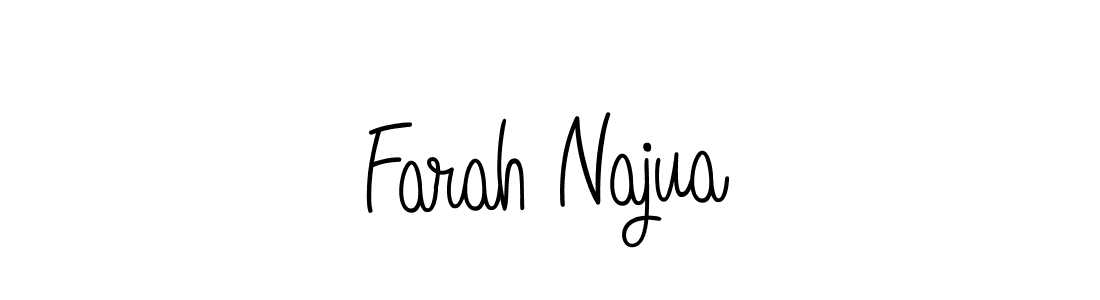 Create a beautiful signature design for name Farah Najua. With this signature (Angelique-Rose-font-FFP) fonts, you can make a handwritten signature for free. Farah Najua signature style 5 images and pictures png