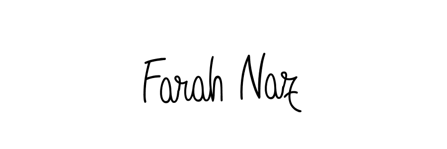 Design your own signature with our free online signature maker. With this signature software, you can create a handwritten (Angelique-Rose-font-FFP) signature for name Farah Naz. Farah Naz signature style 5 images and pictures png